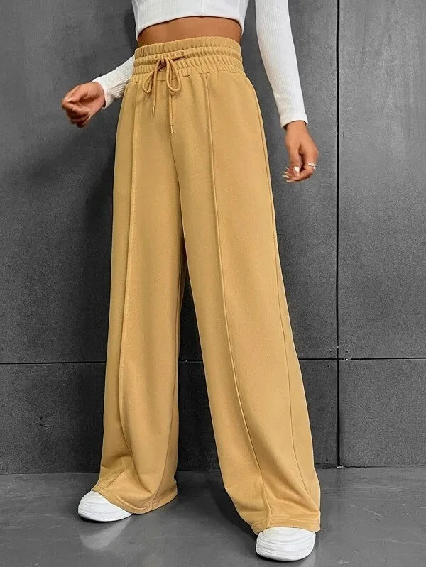 Pantalon de Détente Femme Taille Haute Léger – Coupe Large Confort