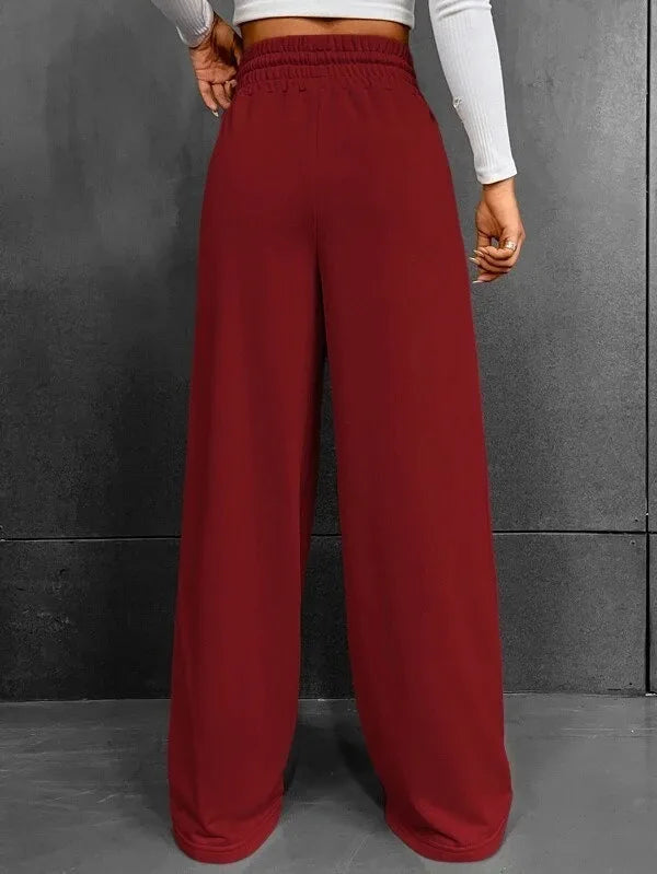 Pantalon de Détente Femme Taille Haute Léger – Coupe Large Confort