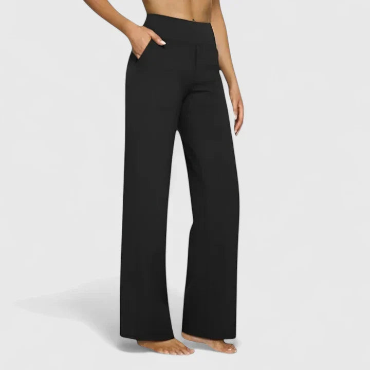 Pantalon Femme Taille Haute à Jambe Droite – Coupe Décontractée Confortable