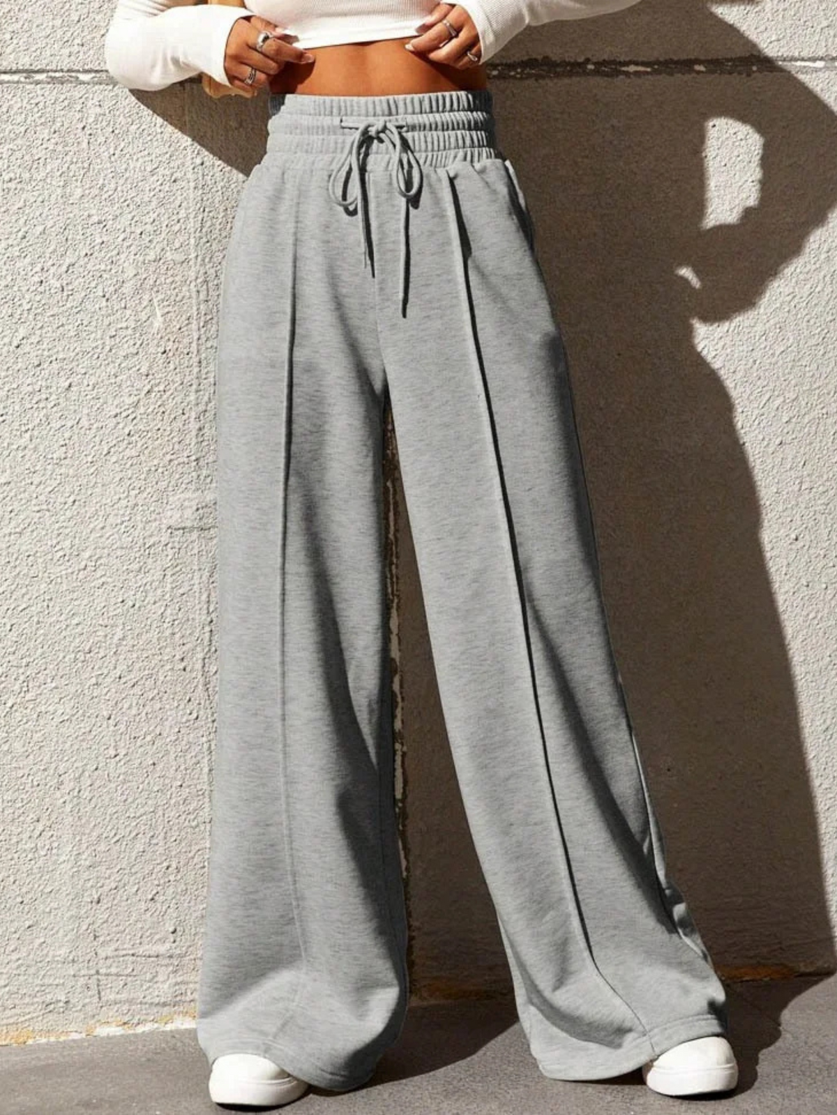 Pantalon de Détente Femme Taille Haute Léger – Coupe Large Confort