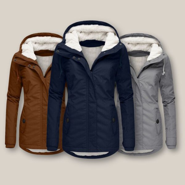 Delphine - Veste Élégante Chaude à Capuche