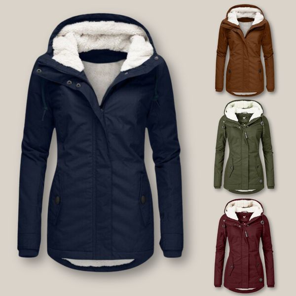 Delphine - Veste Élégante Chaude à Capuche