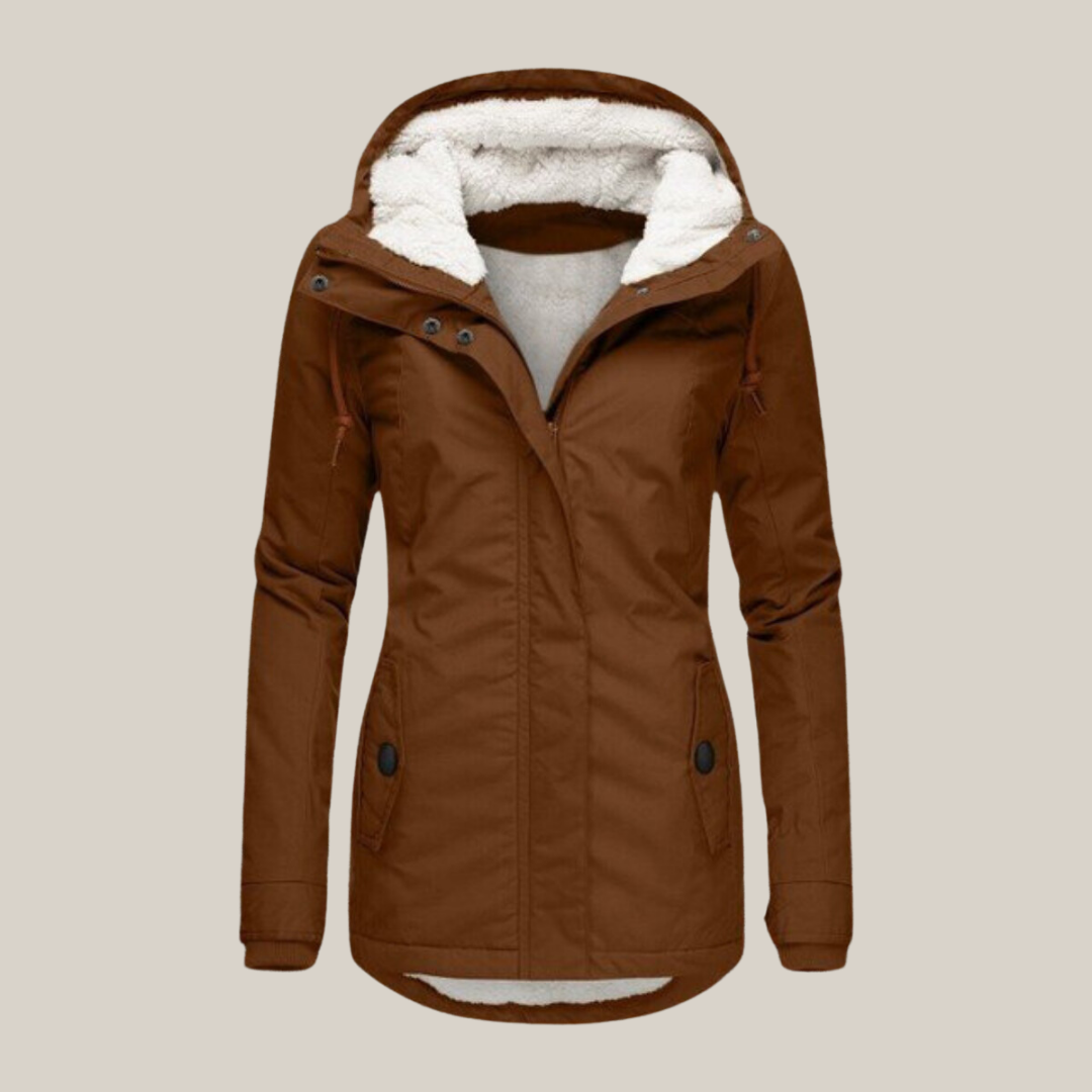Delphine - Veste Élégante Chaude à Capuche