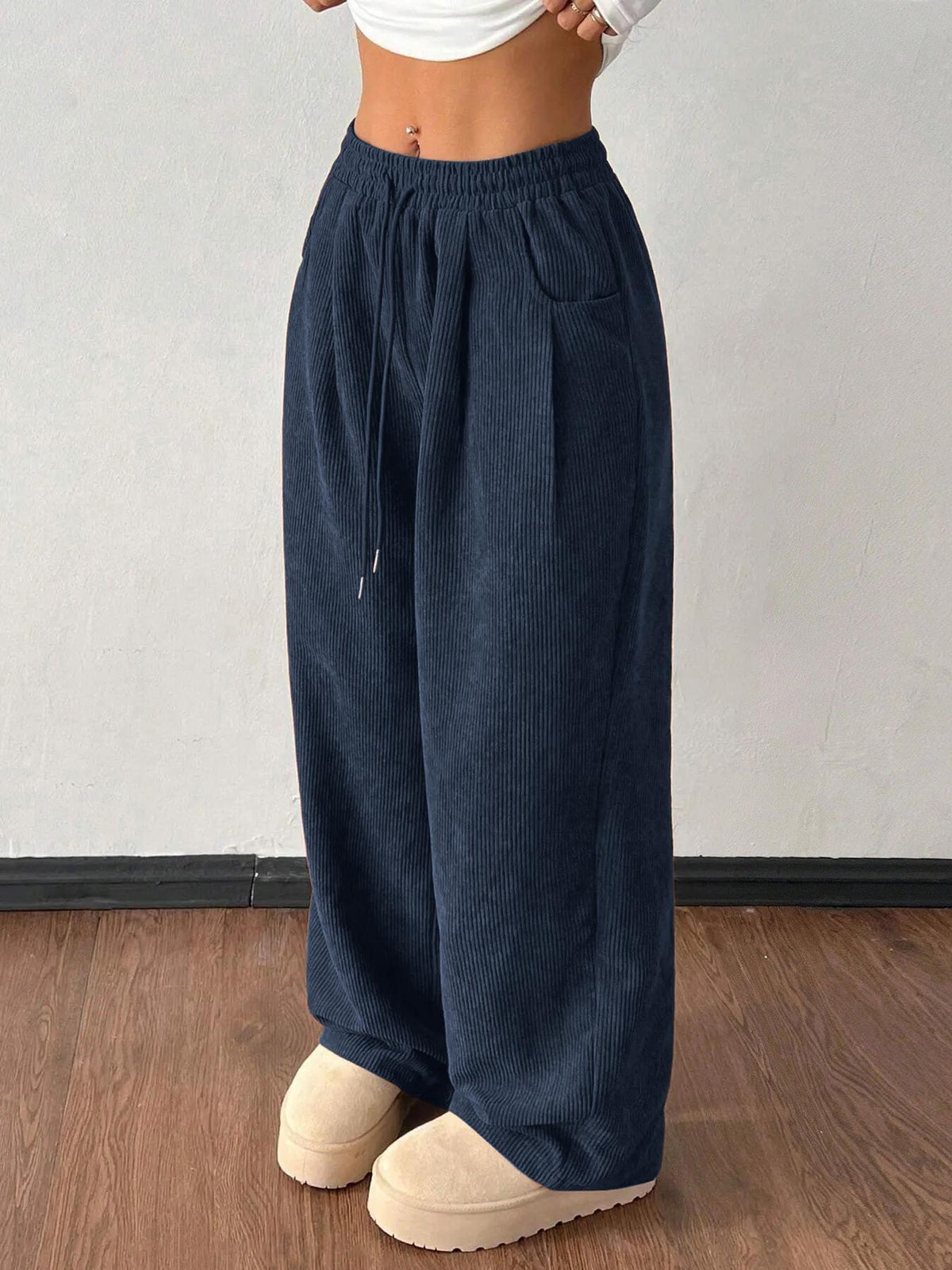 Pantalon velours cote femme large - Souple et tendance