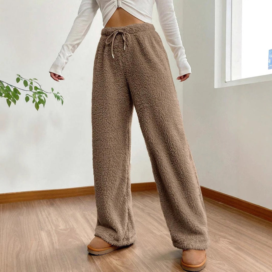 Pantalon polaire femme uni - Doux et decontracte