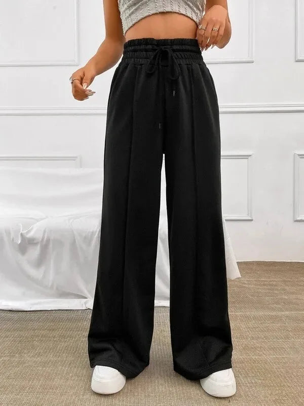 Pantalon de Détente Femme Taille Haute Léger – Coupe Large Confort