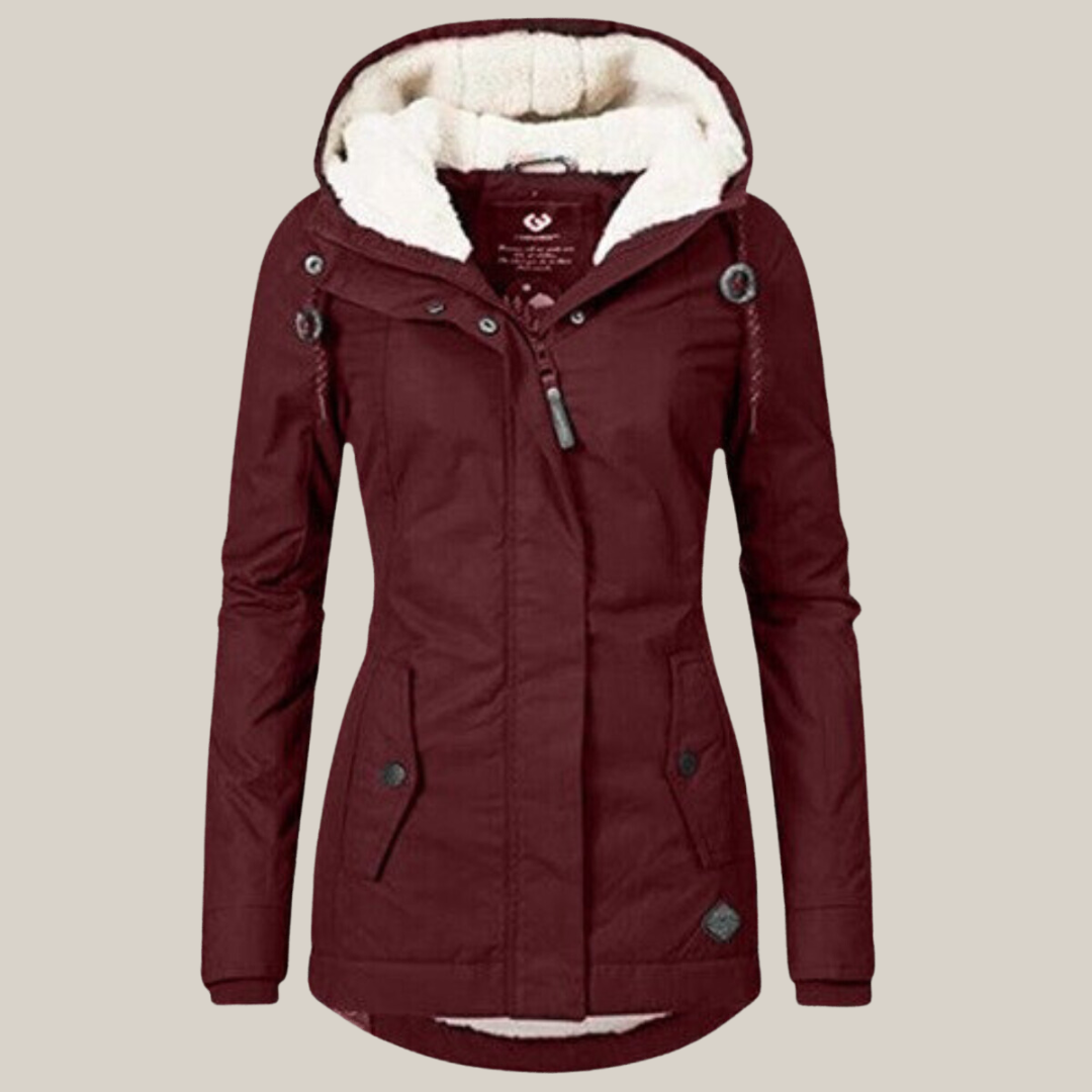Delphine - Veste Élégante Chaude à Capuche