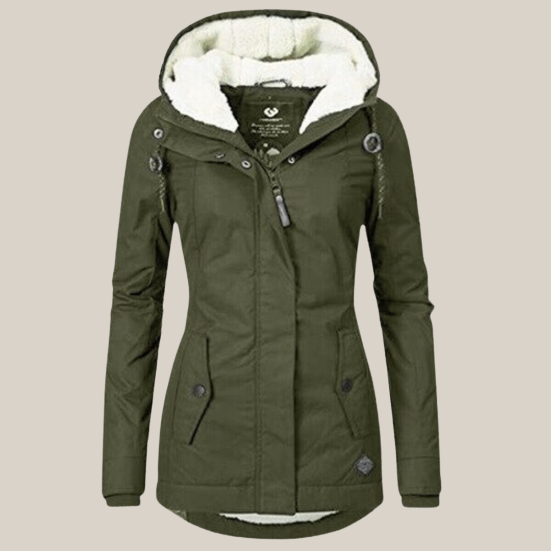 Delphine - Veste Élégante Chaude à Capuche