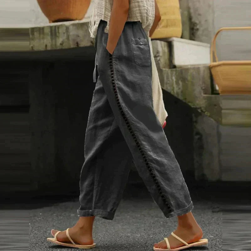 Pantalon décontracté à design polyvalent pour femme