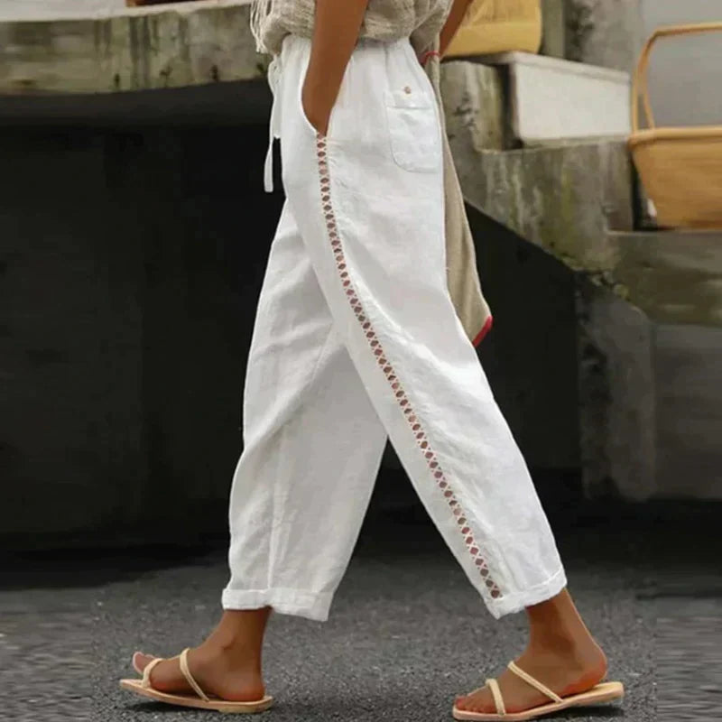 Pantalon décontracté à design polyvalent pour femme