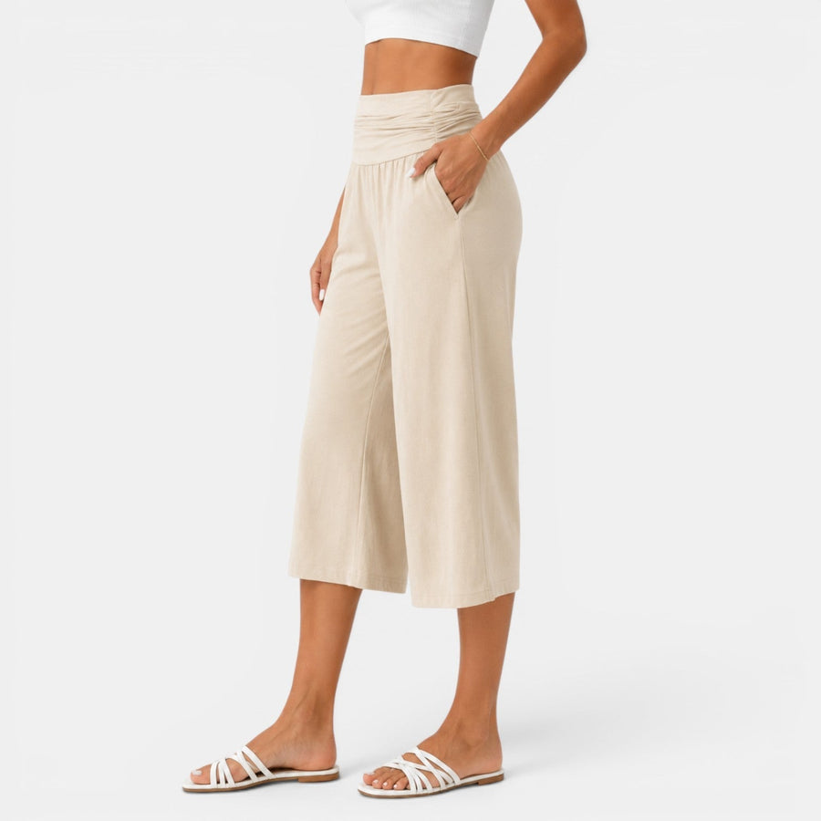 Pantalon capri femme style yoga - Confortable et decontracte