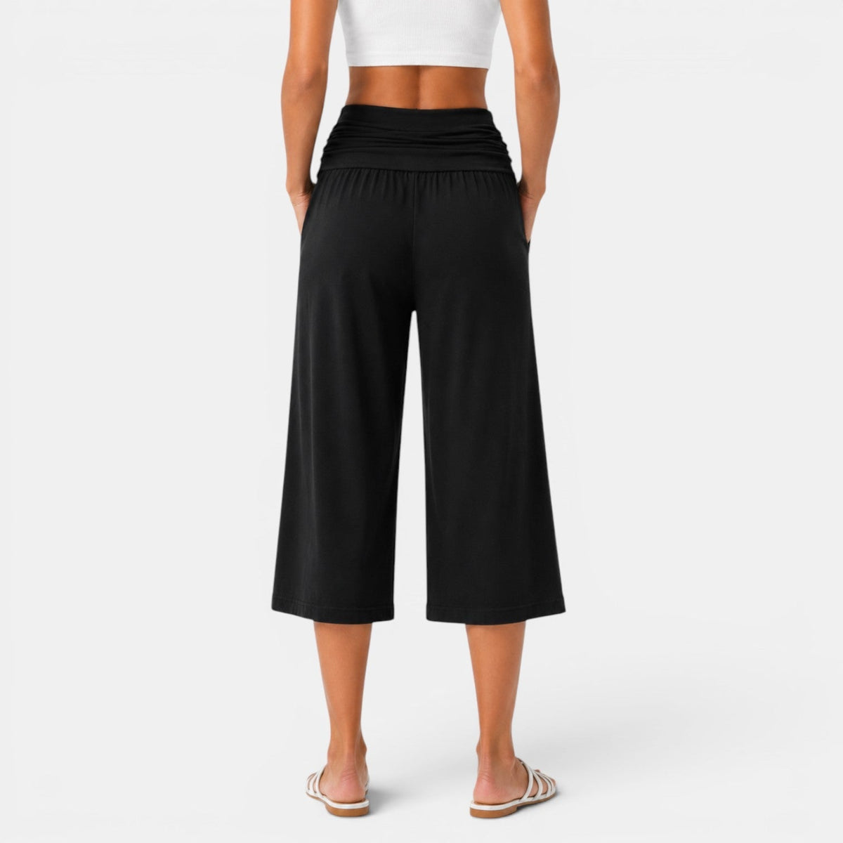 Pantalon capri femme style yoga - Confortable et decontracte