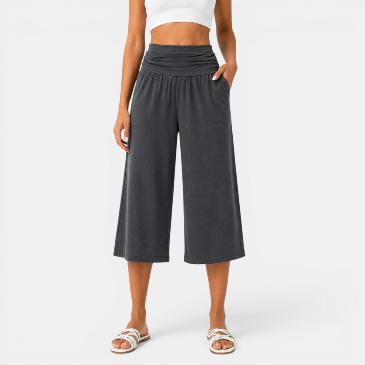 Pantalon capri femme style yoga - Confortable et decontracte