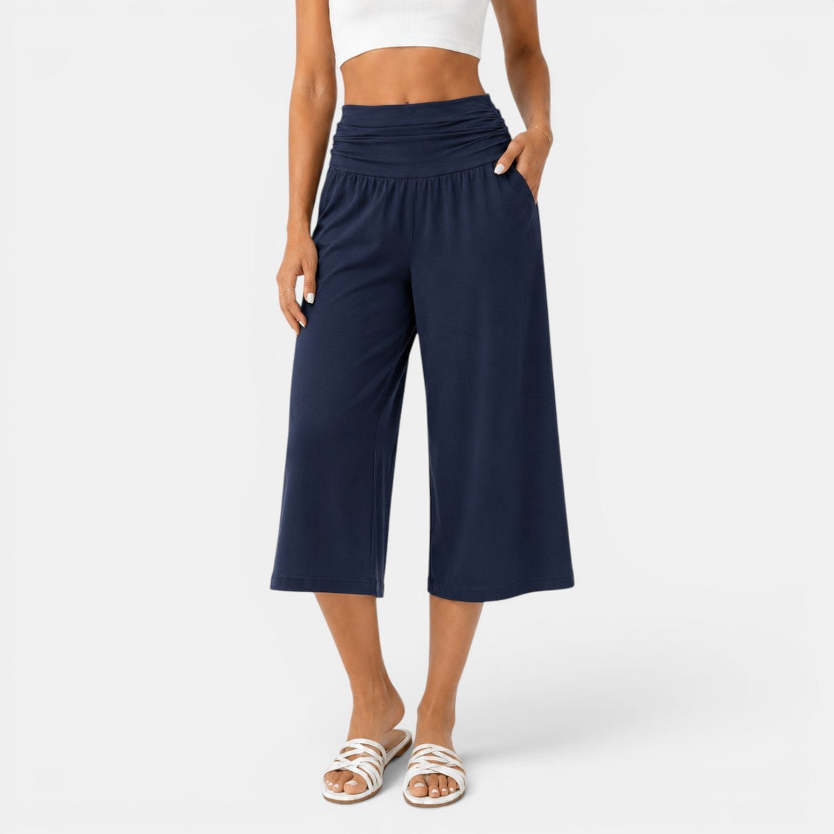 Pantalon capri femme style yoga - Confortable et decontracte