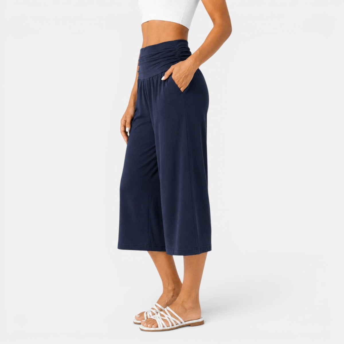 Pantalon capri femme style yoga - Confortable et decontracte