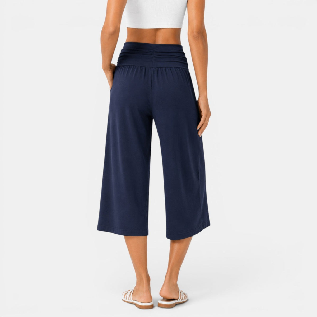 Pantalon capri femme style yoga - Confortable et decontracte