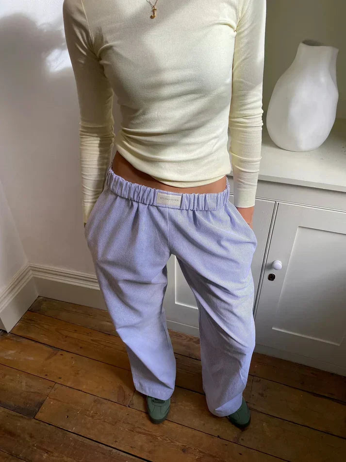 Pantalon à Rayures Décontracté | Coton | Confort Style