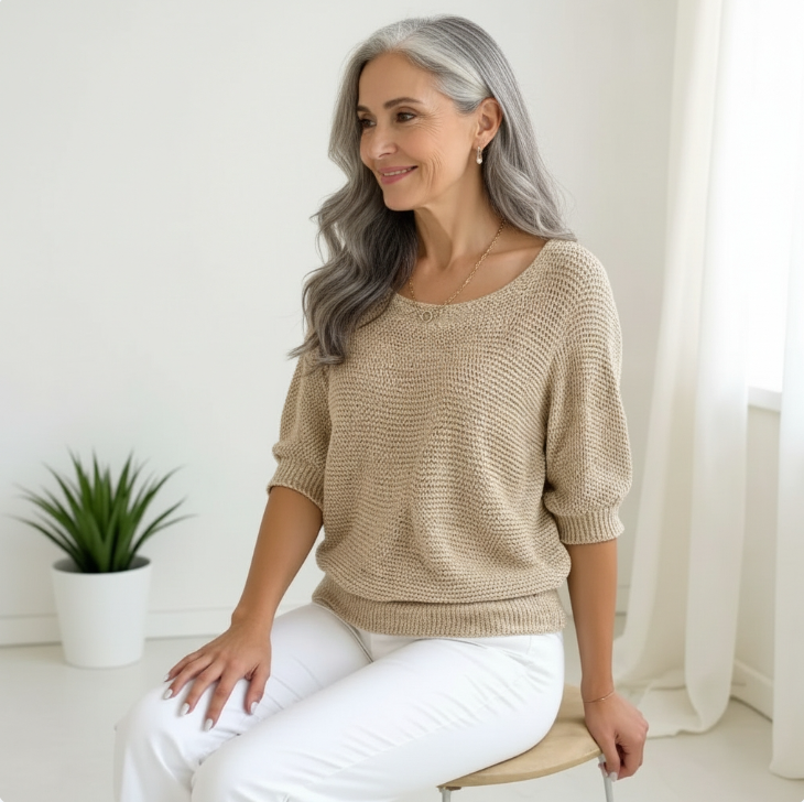 Lucienne™ - Top fluide confortable élégant quotidien