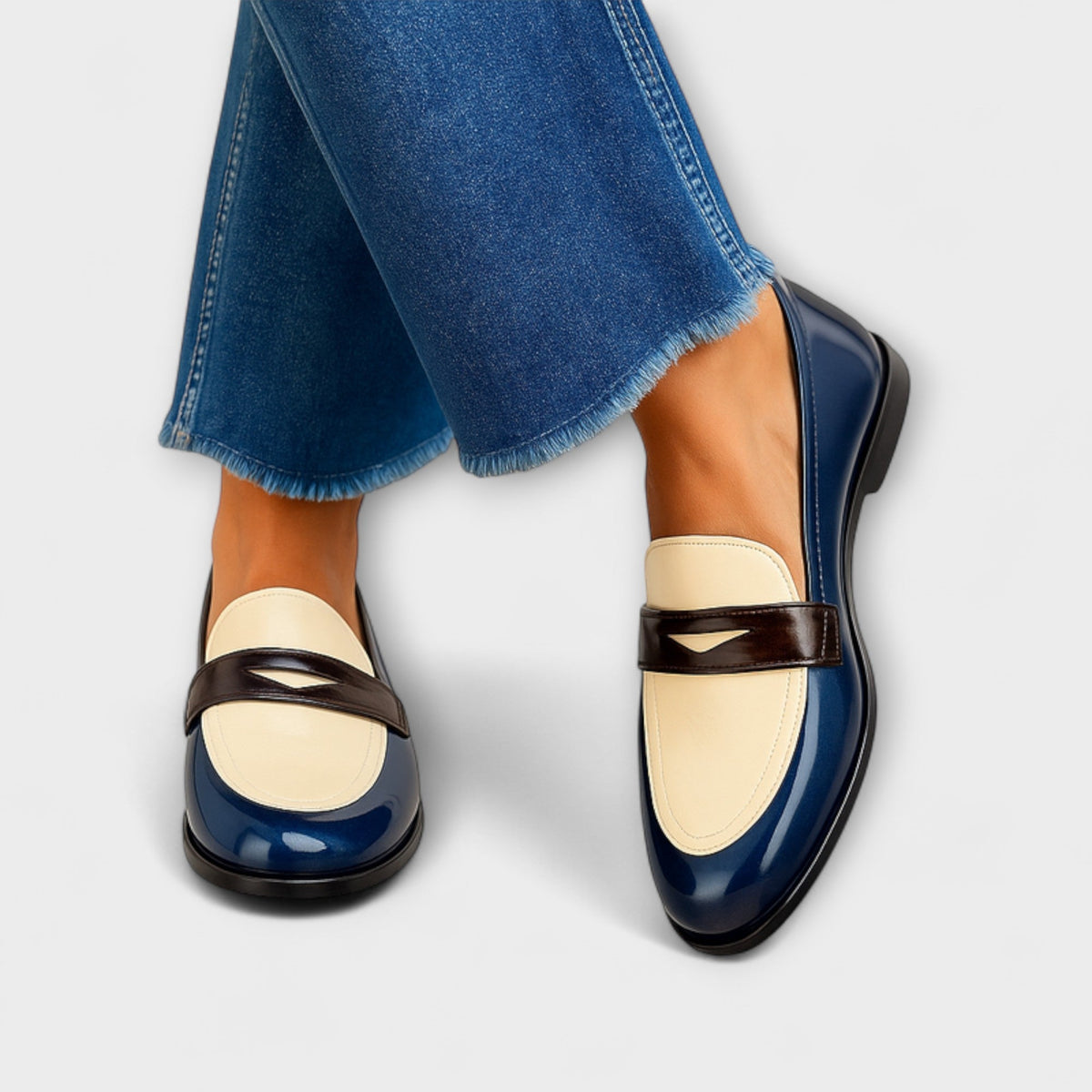 Claudia™ | Mocassins Contrastés