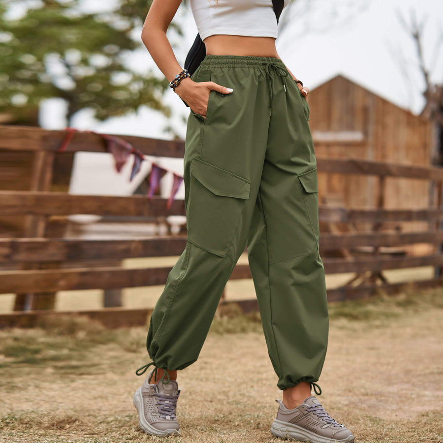 Pantalon cargo fonctionnel léger et élégant pour femme – Pantalon décontracté d’extérieur